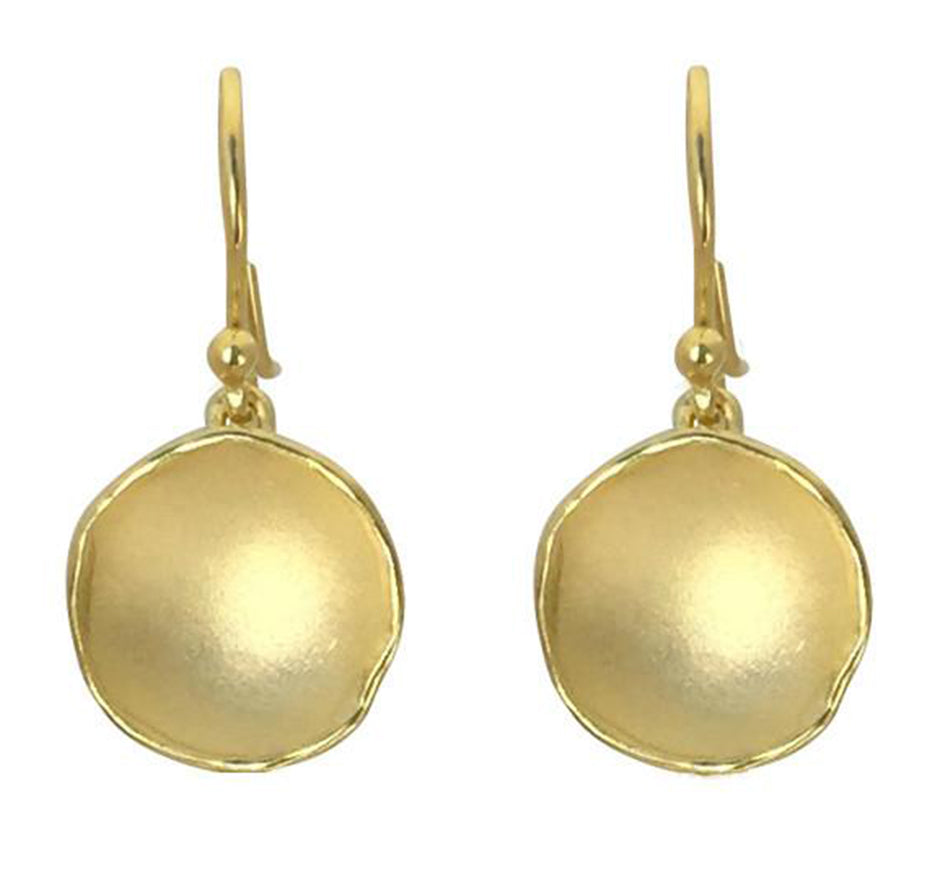 Oyster Dishy Earrings Single In 18KT Vermeil