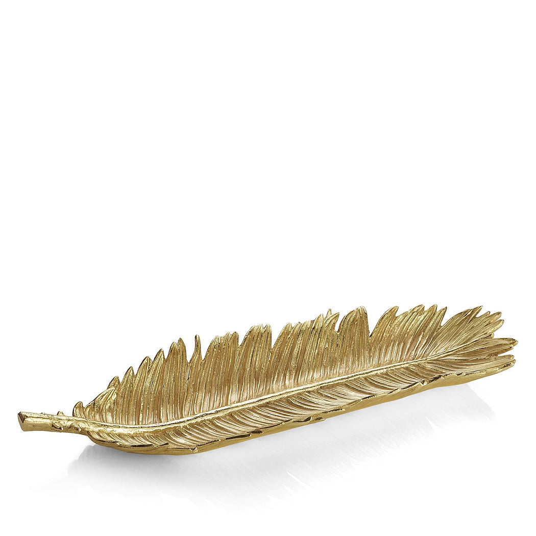 Sago Palm Bread/Decorative Plate in Gold