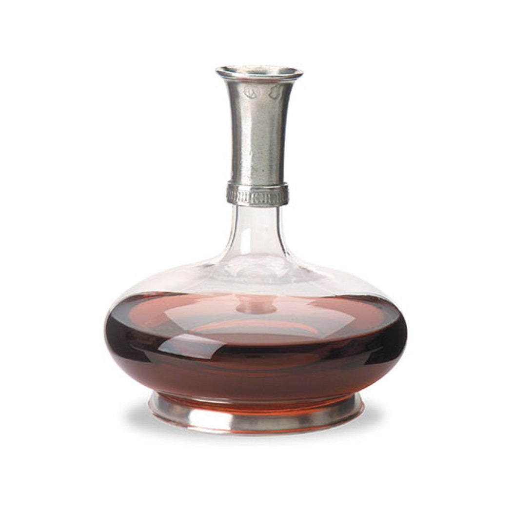 Glass & Pewter Wine Decanter