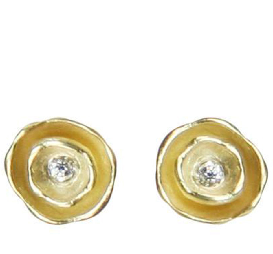 Oyster Pod Earrings with diamond