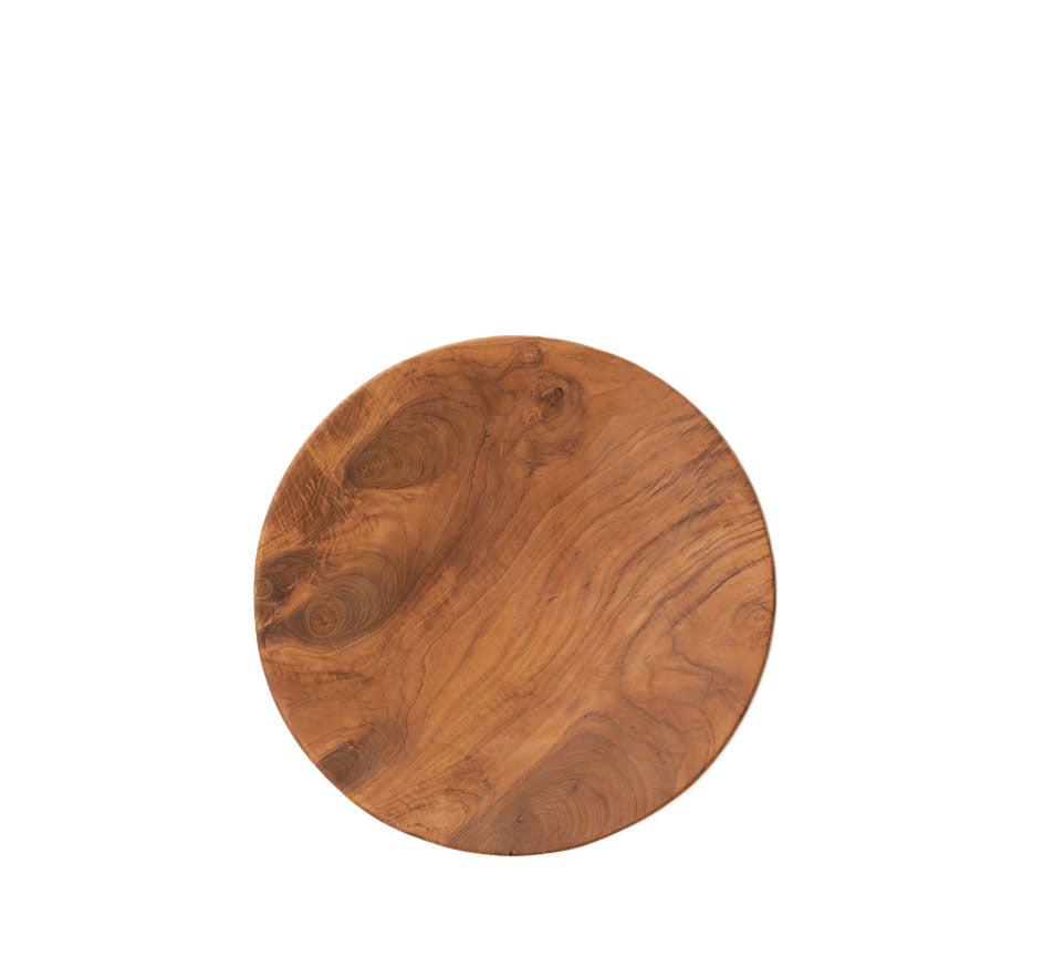 Teak Bread/Cupcake Plate