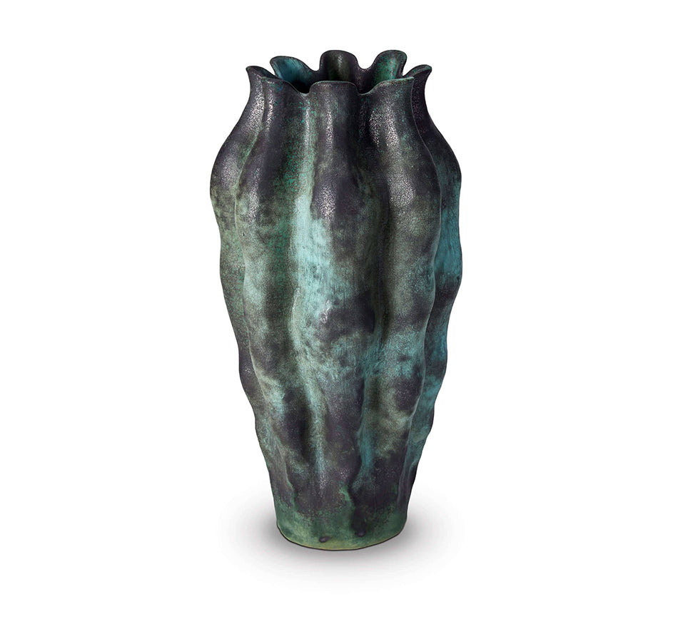 Large Green Cenote Vase