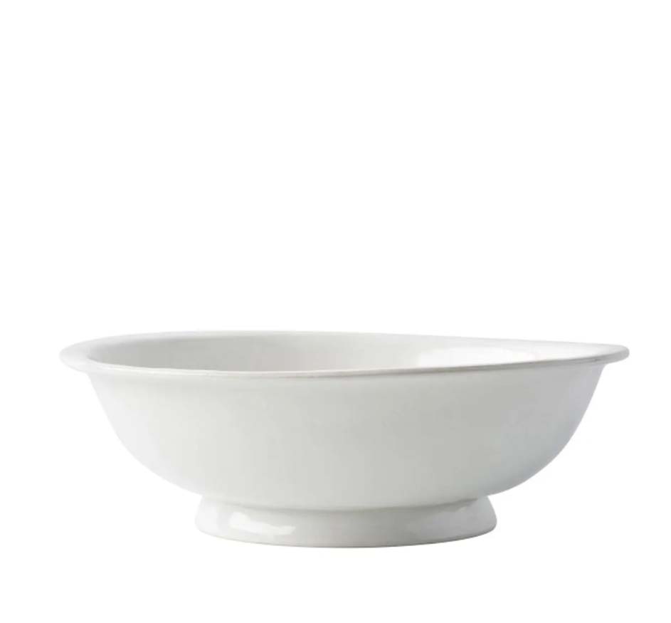 Puro Footed Fruit Bowl - Whitewash