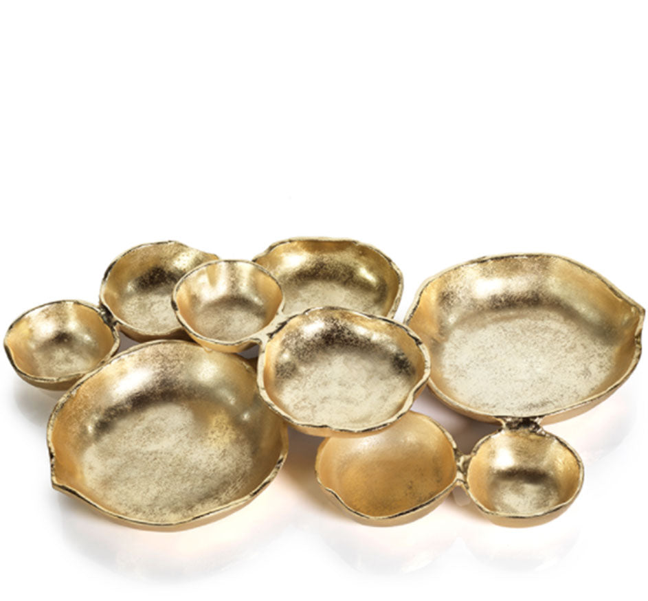 Cluster Of Serving Bowls In Brass