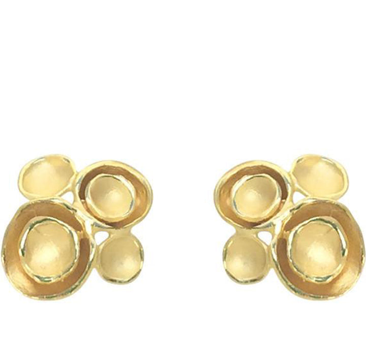 4 POD CLUSTER POST EARRING IN GOLD