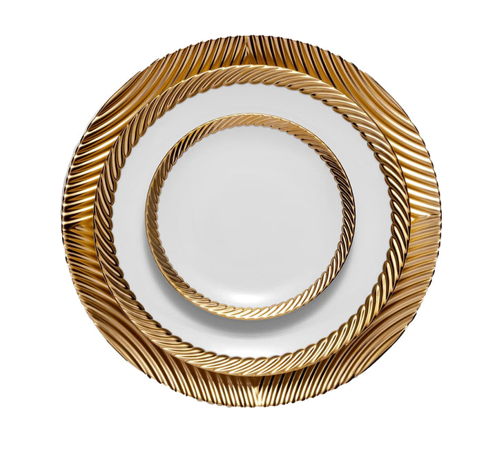 Corde Dinnerware Collection in Gold