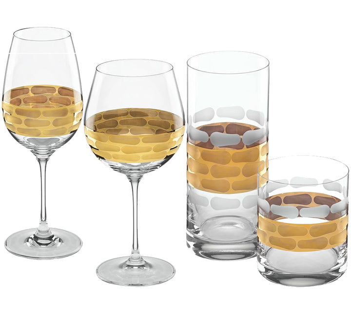 Truro Glass Drinkware Collection in Gold