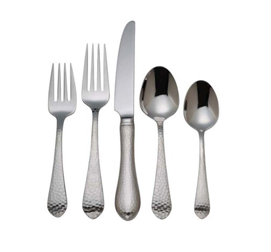 Hammered Antique 5-Piece Flatware