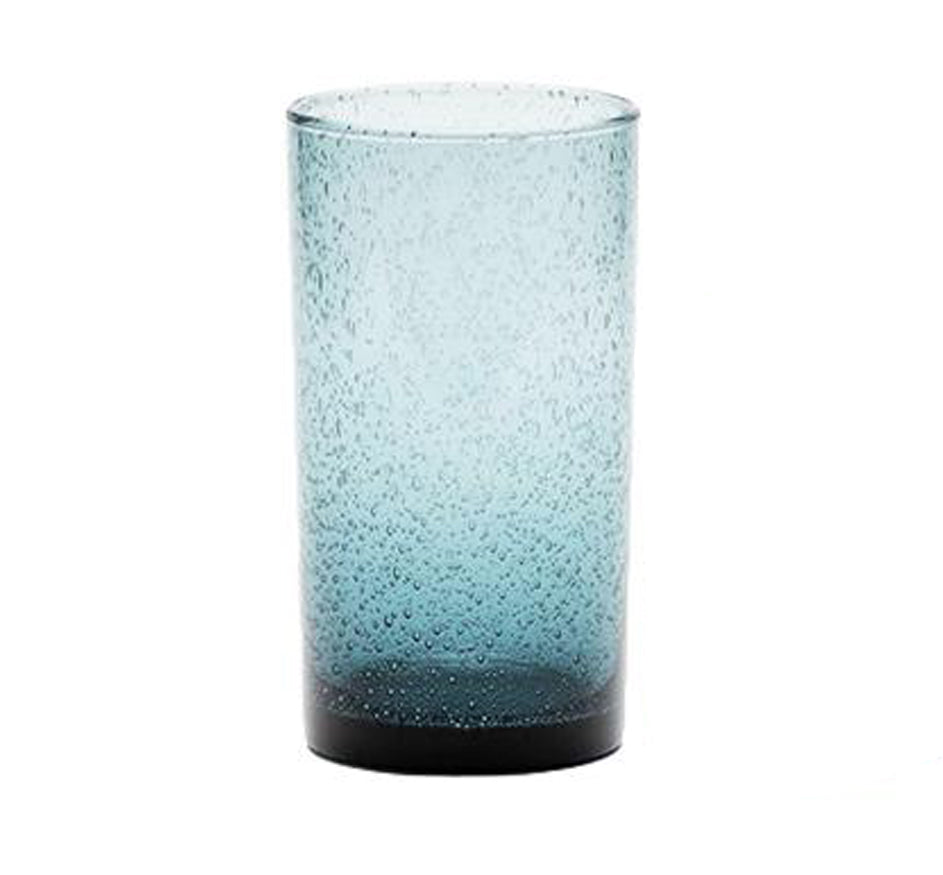 Quinn Glassware Collection In Charcoal Blue