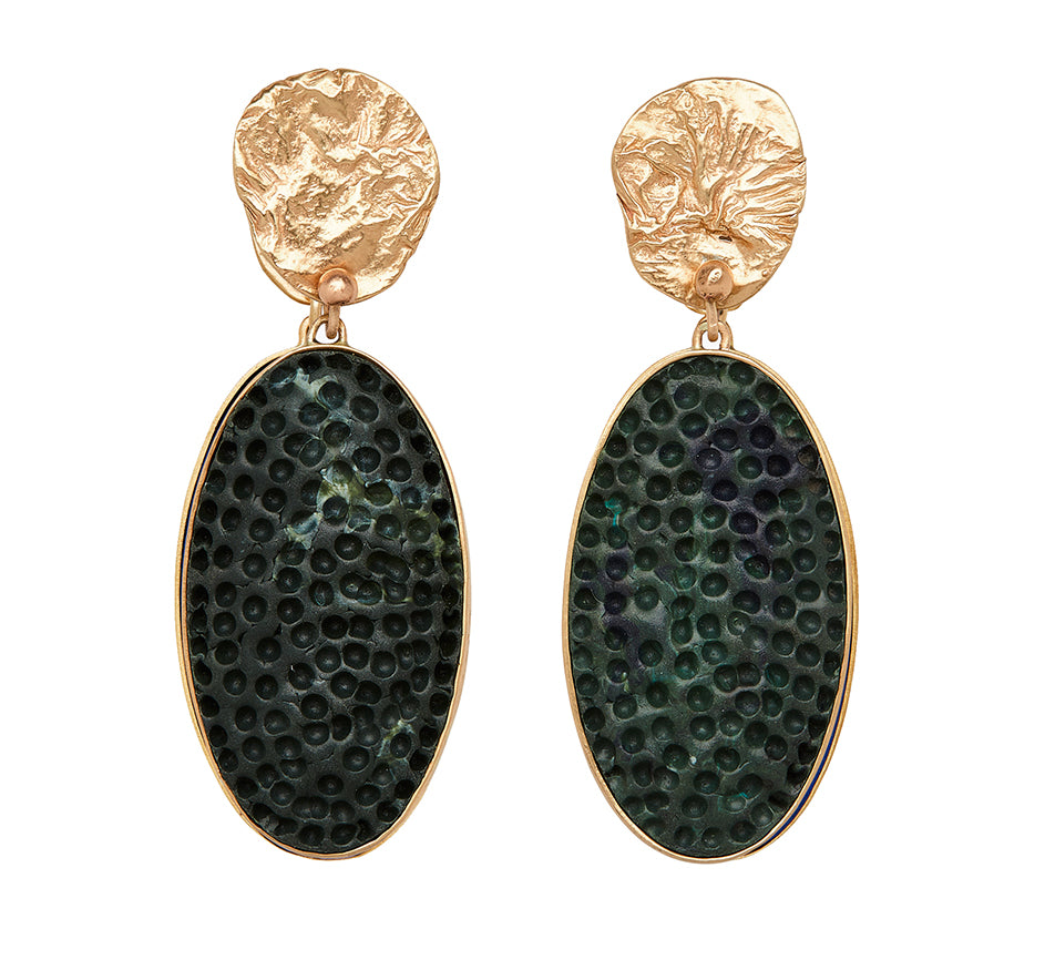 Mojave Bronze Earring In Malachite - DISC