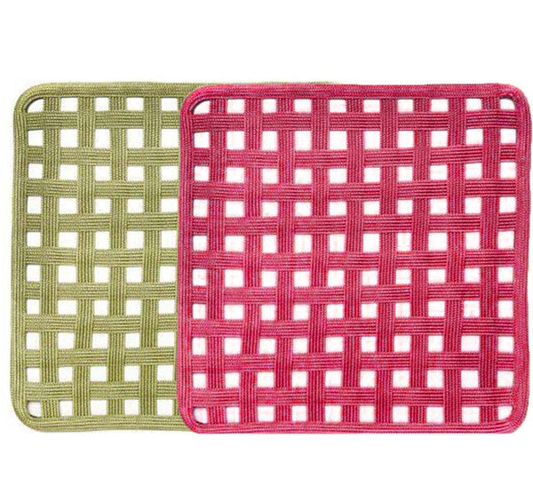 Lattice Square Placemat in Grass (Available in 2 colors)