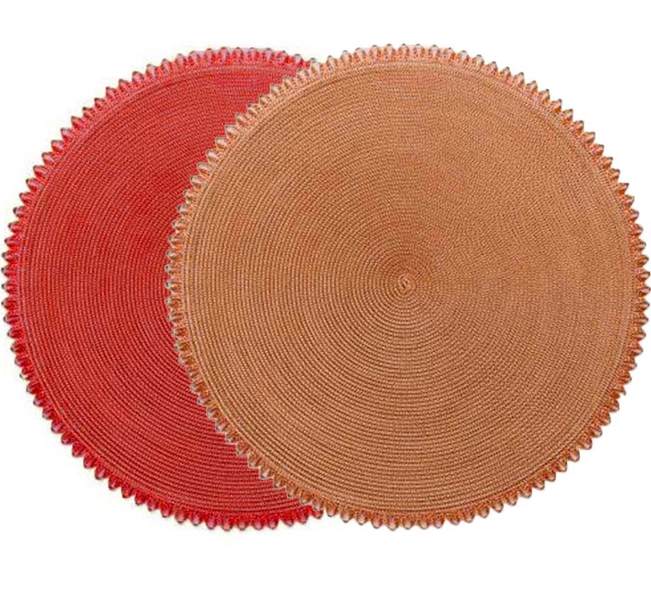 Looped Edge Placemat (Sold as a set of 4 and available in 2 colors)