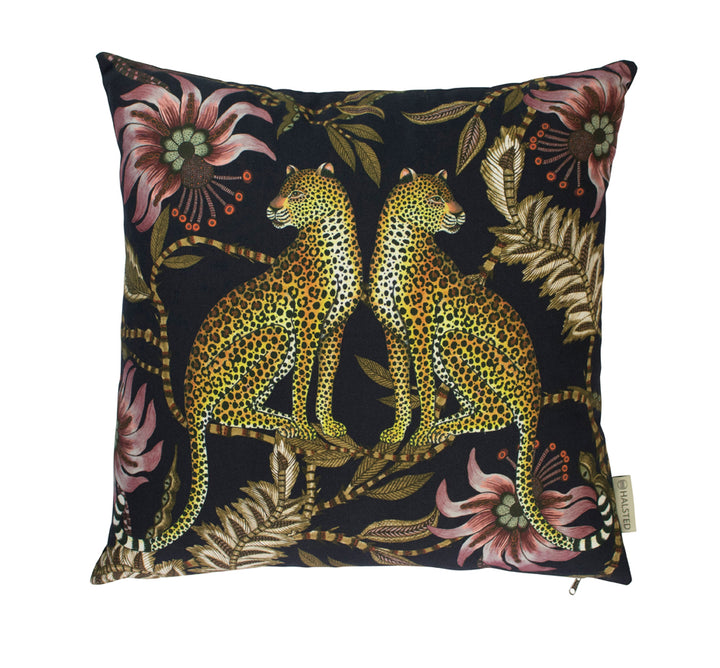 Lovebird Leopards Cotton Pillow 20x20"