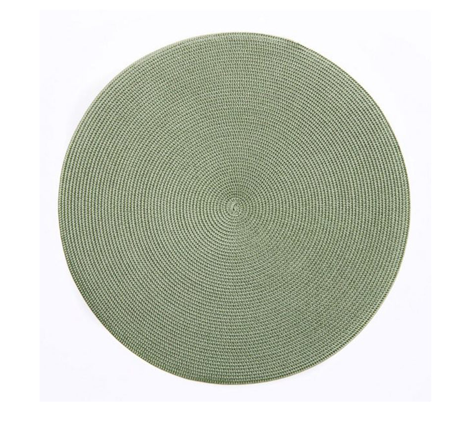 Linen Finish Round Mat Collection Set of 4 (16 colors available)