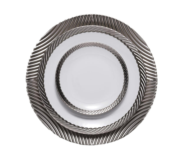 Corde Dinnerware Collection in Platinum