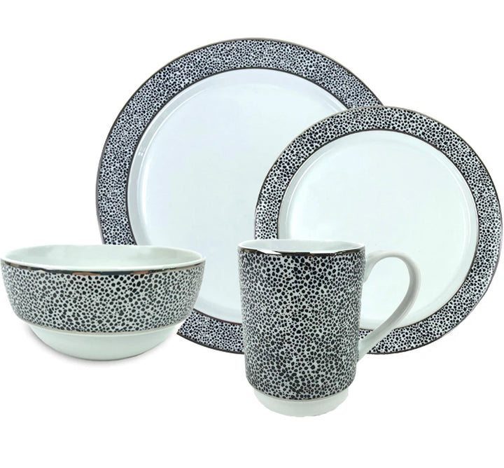 Panthera Dinnerware Collection in Platinum