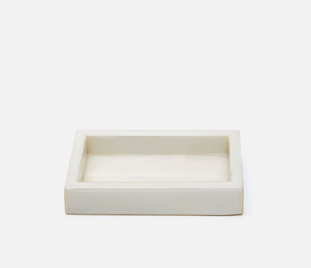 Arles Bath Collection In White Faux Horn