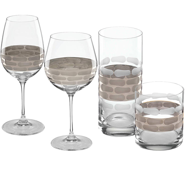 Truro Glass Drinkware Collection in Platinum