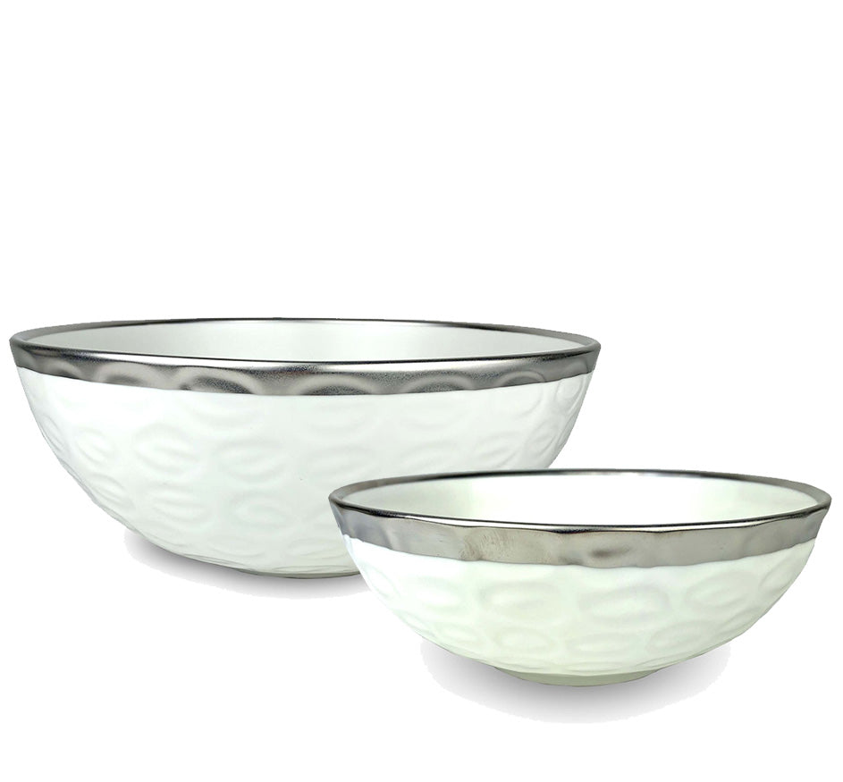 Truro Bowl Collection in Platinum (Available in 2 Sizes)