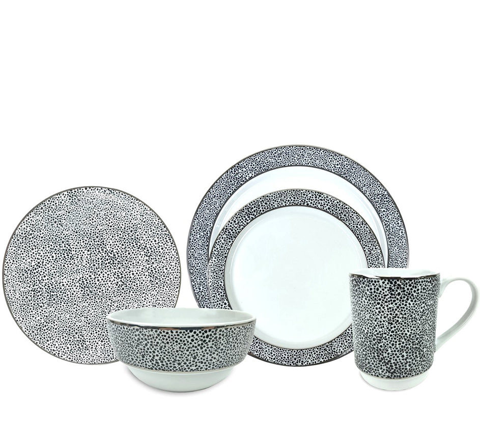 Panthera Dinnerware Collection in Platinum