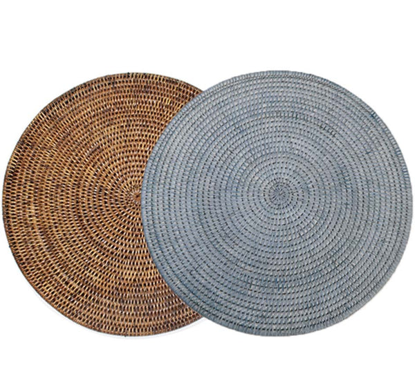Rattan Round Placemat (Sold in a set of 4 and available in 2 finishes)