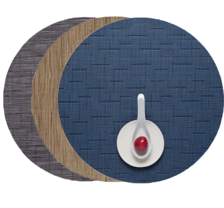 Round Bamboo Placemat (Set of 4, Available in 3 colors)