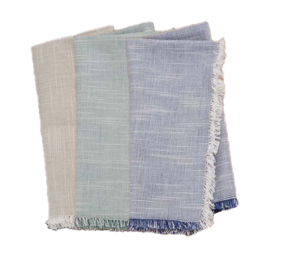 Two-Tone Fringe Napkin (Available in 3 colors & sold in sets of 4)