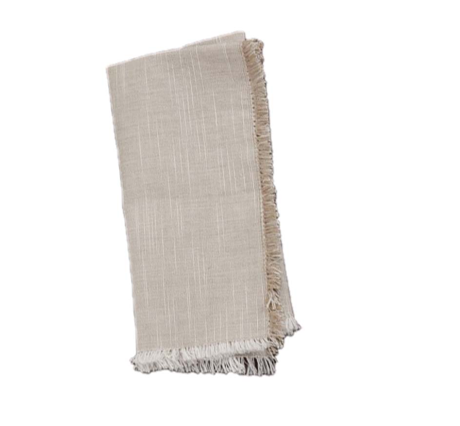 Two-Tone Fringe Napkin (Available in 3 colors & sold in sets of 4)