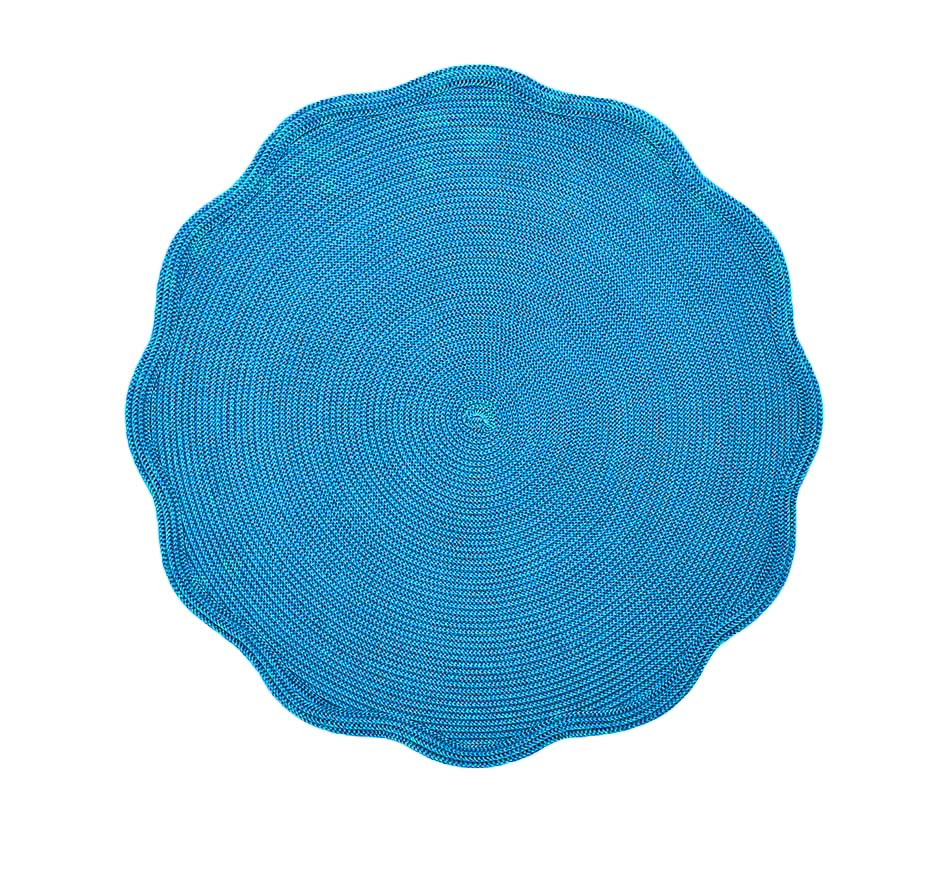 Round Scallop Placemat (Sold in a set of 4 and available in 6 colors )