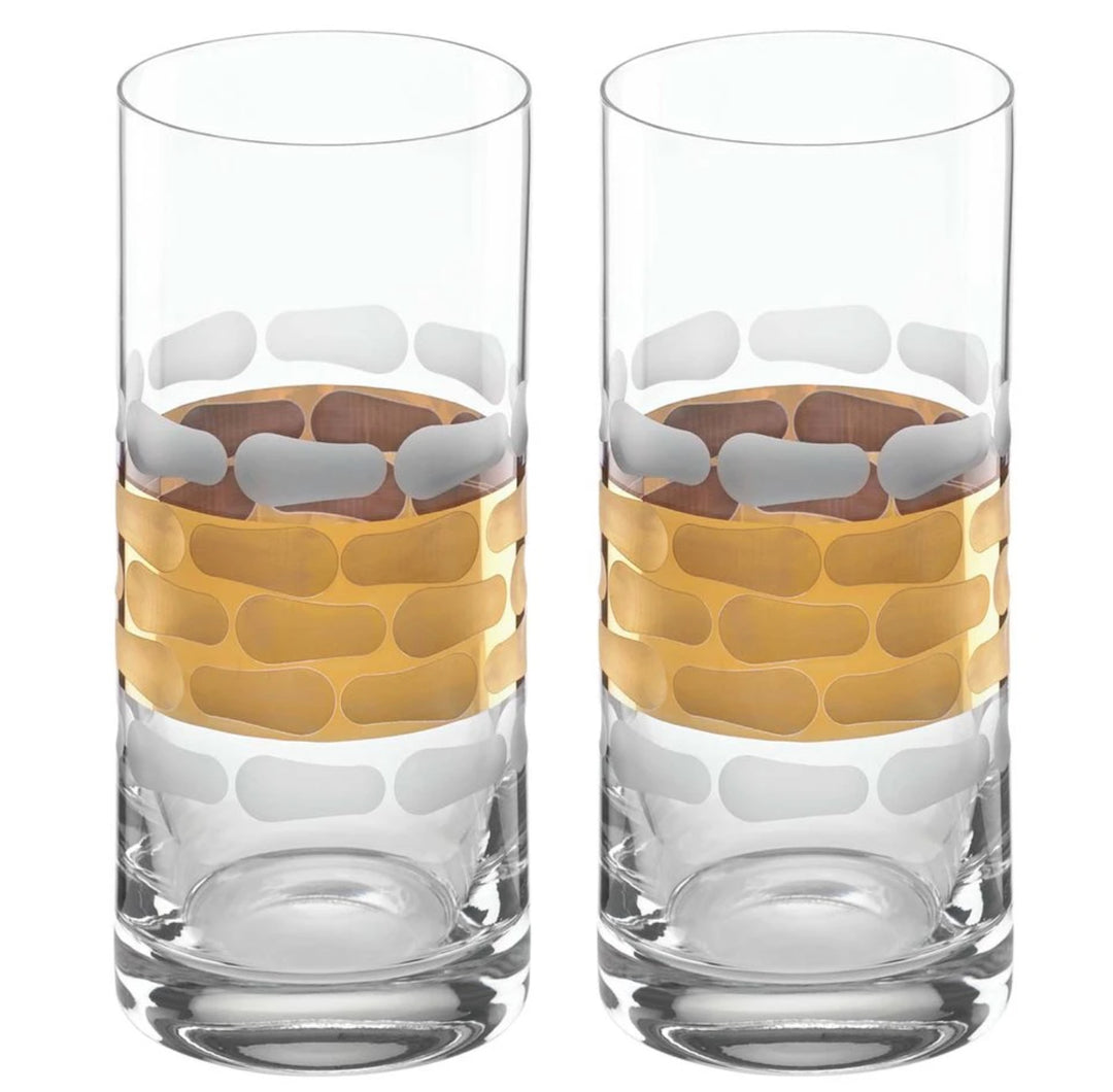 Truro Glass Drinkware Collection in Gold