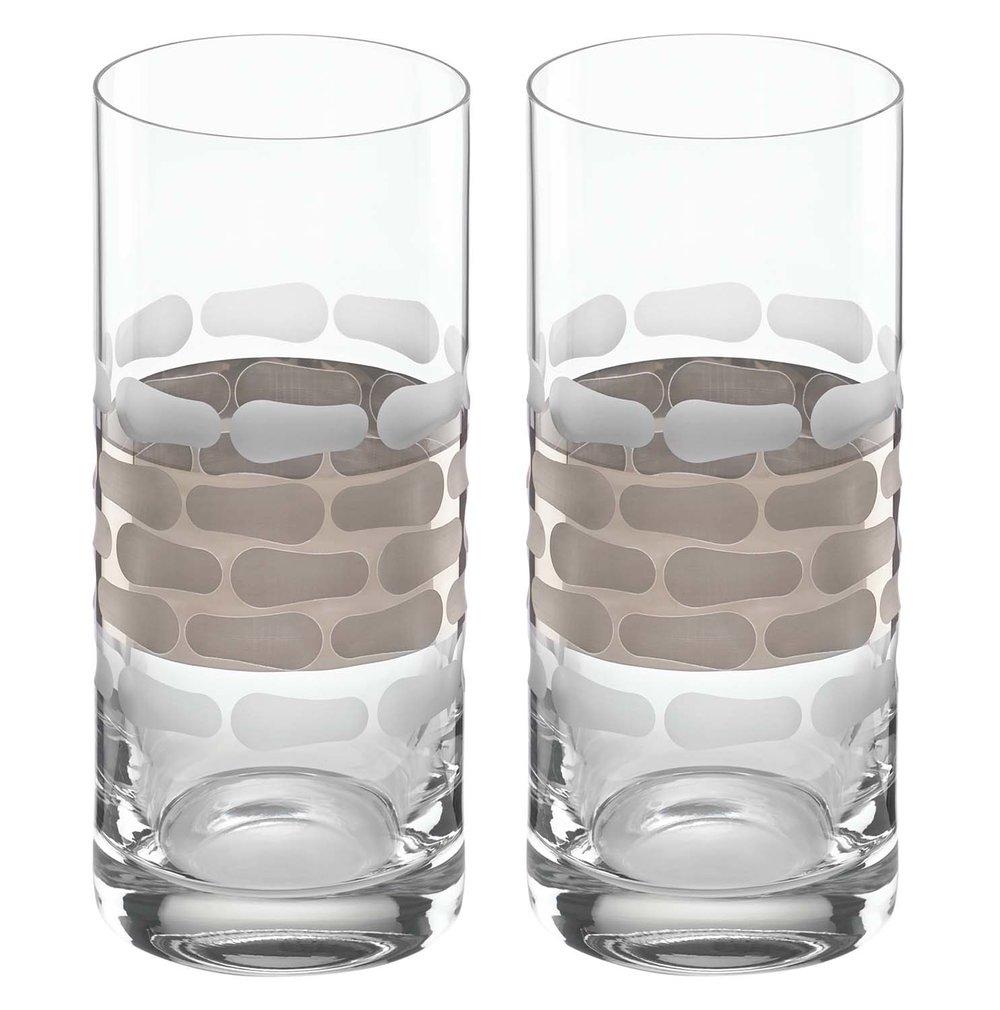 Truro Glass Drinkware Collection in Platinum