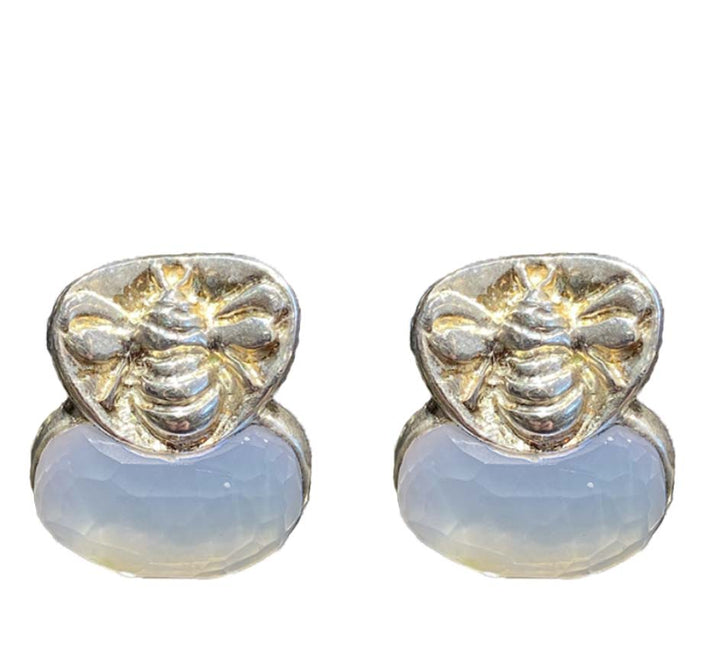 Stone and Bee Earring