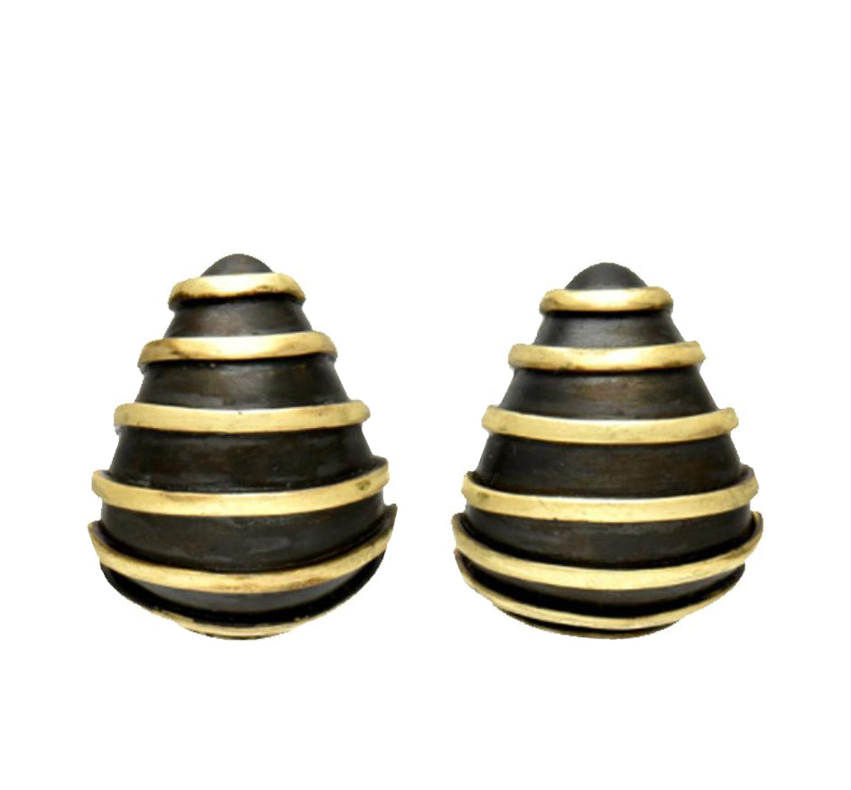 Sharp Drop With Horizontal Stripes Earrings